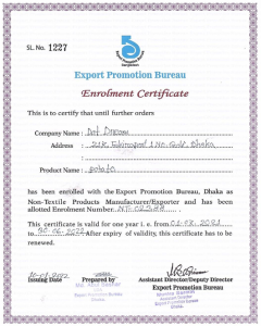 Enrolment-certificate